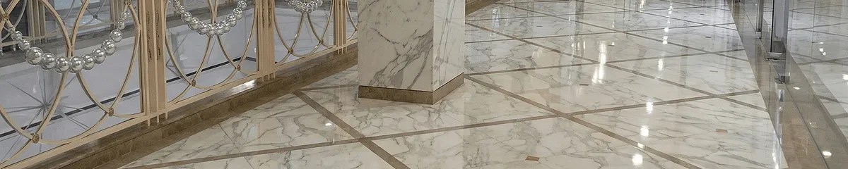 Beautiful marble floor professionally installed in Oklahoma City, OK